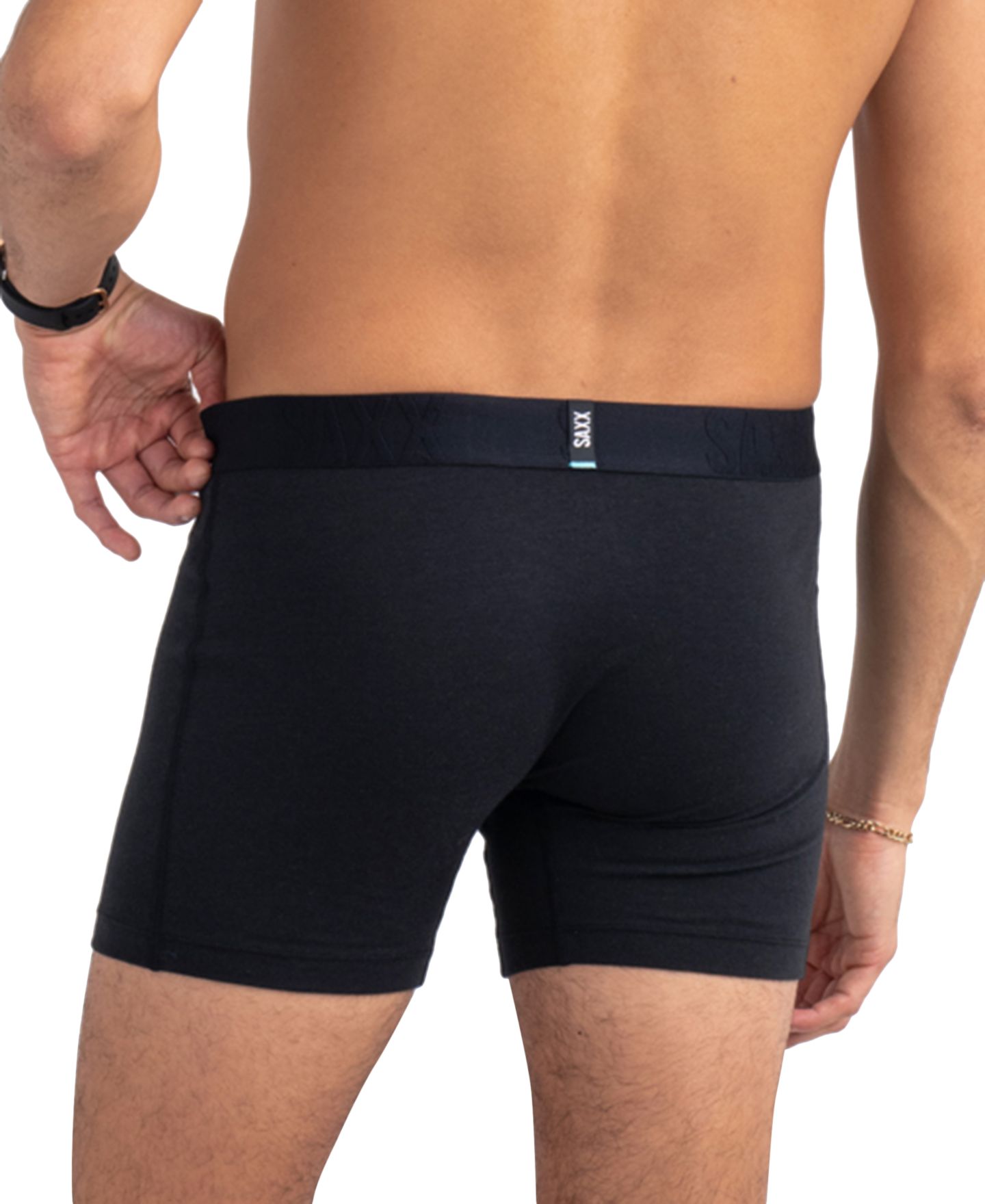 Трусы-боксеры DropTemp™ Slim для мужчин, хлопок, 2 шт. — SAXX, цвет: Тёмный серый меланжевый — фото 9