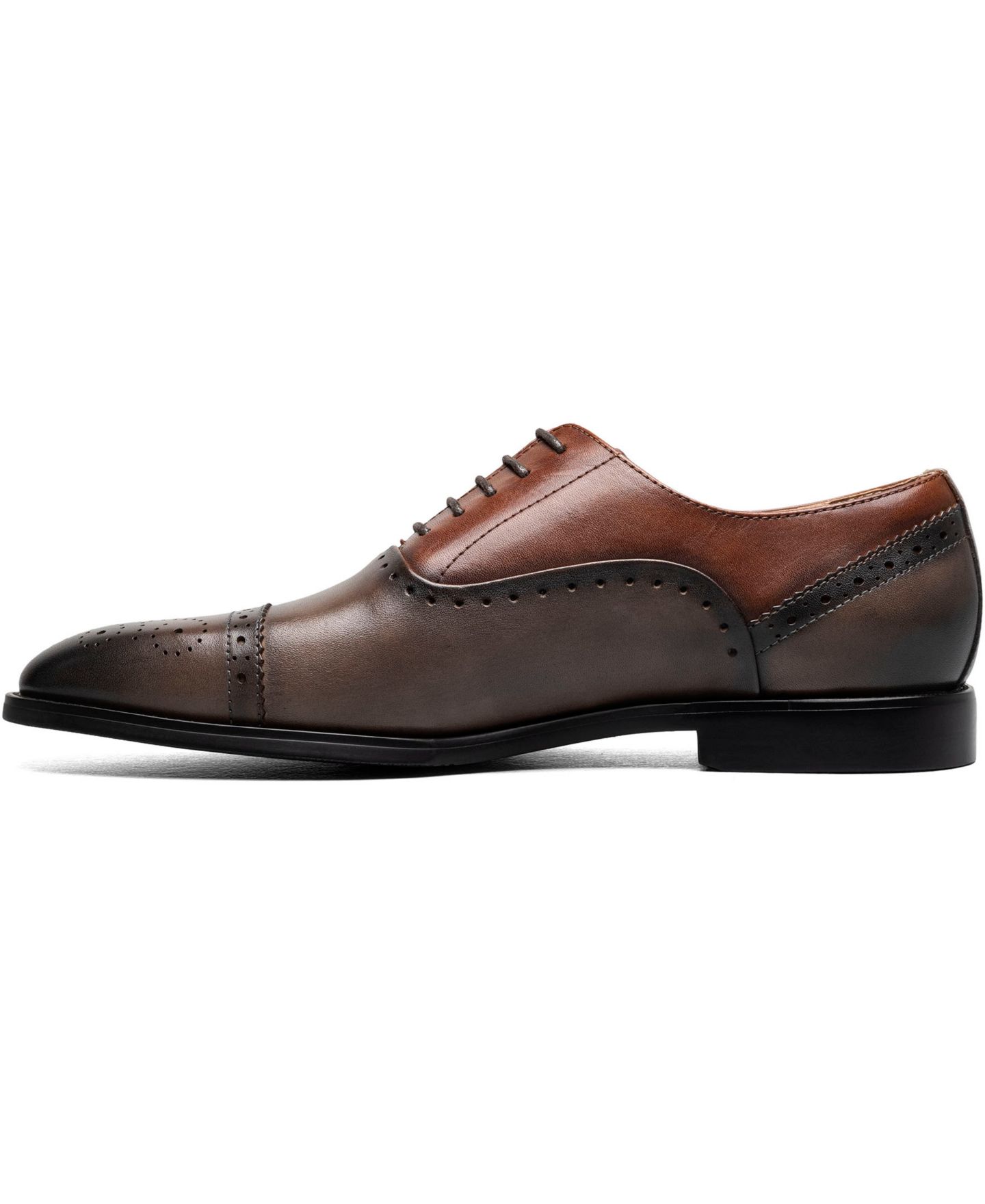 Stacy Adams Men's Reynolds Cap Toe Oxford, цвет: Коричневый / Тёмно-синий — фото 9