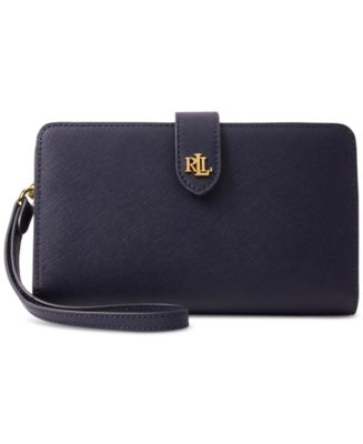 折りたたみ財布 LAUREN RALPH LAUREN Crosshatch Leather Tech Wristlet Lauren Ralph Lauren Crosshatch Leather Tech Wristlet Wallet