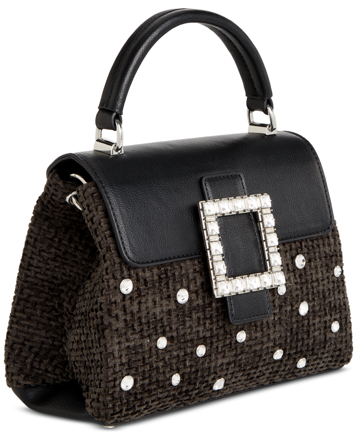On 34th TandiiWoven Crystal Satchel Crossbody, Created for Macy's - Black