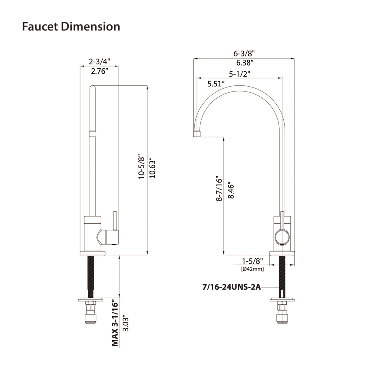 Streamdale Furniture Kitchen Water Filter Faucet, Drinking Water Faucet