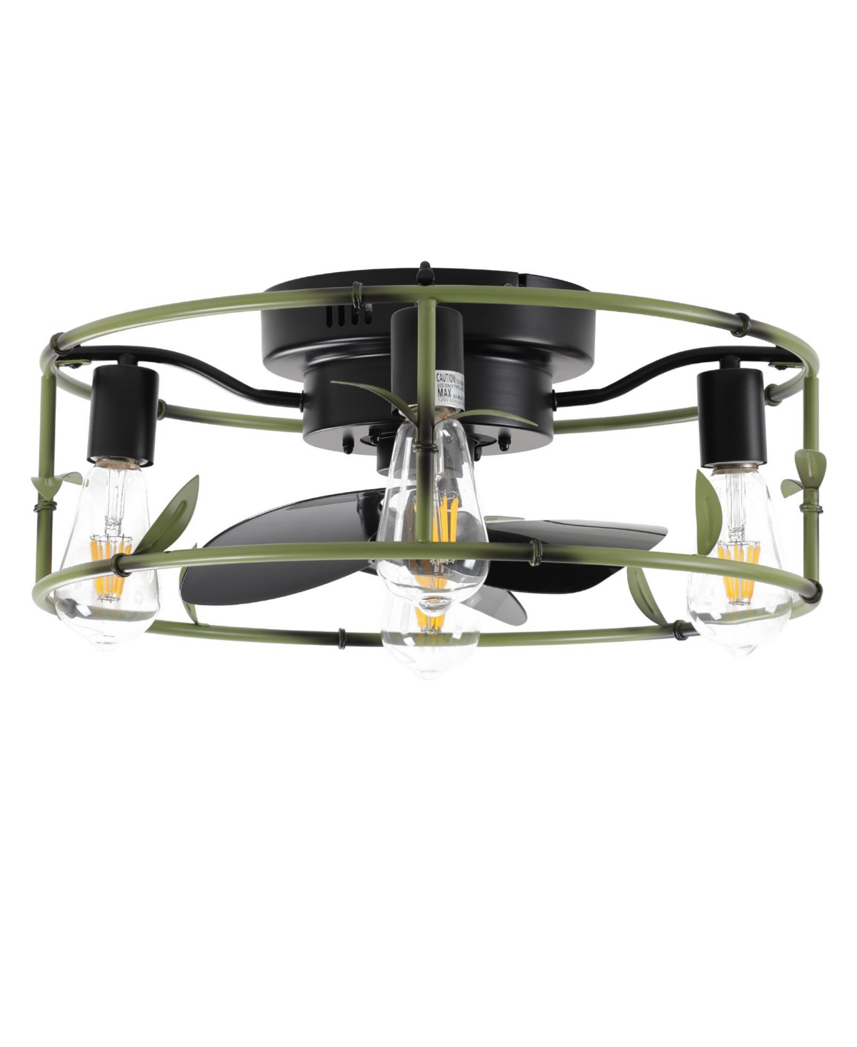 Streamdale Green Caged Ceiling Fan with Light & Remote