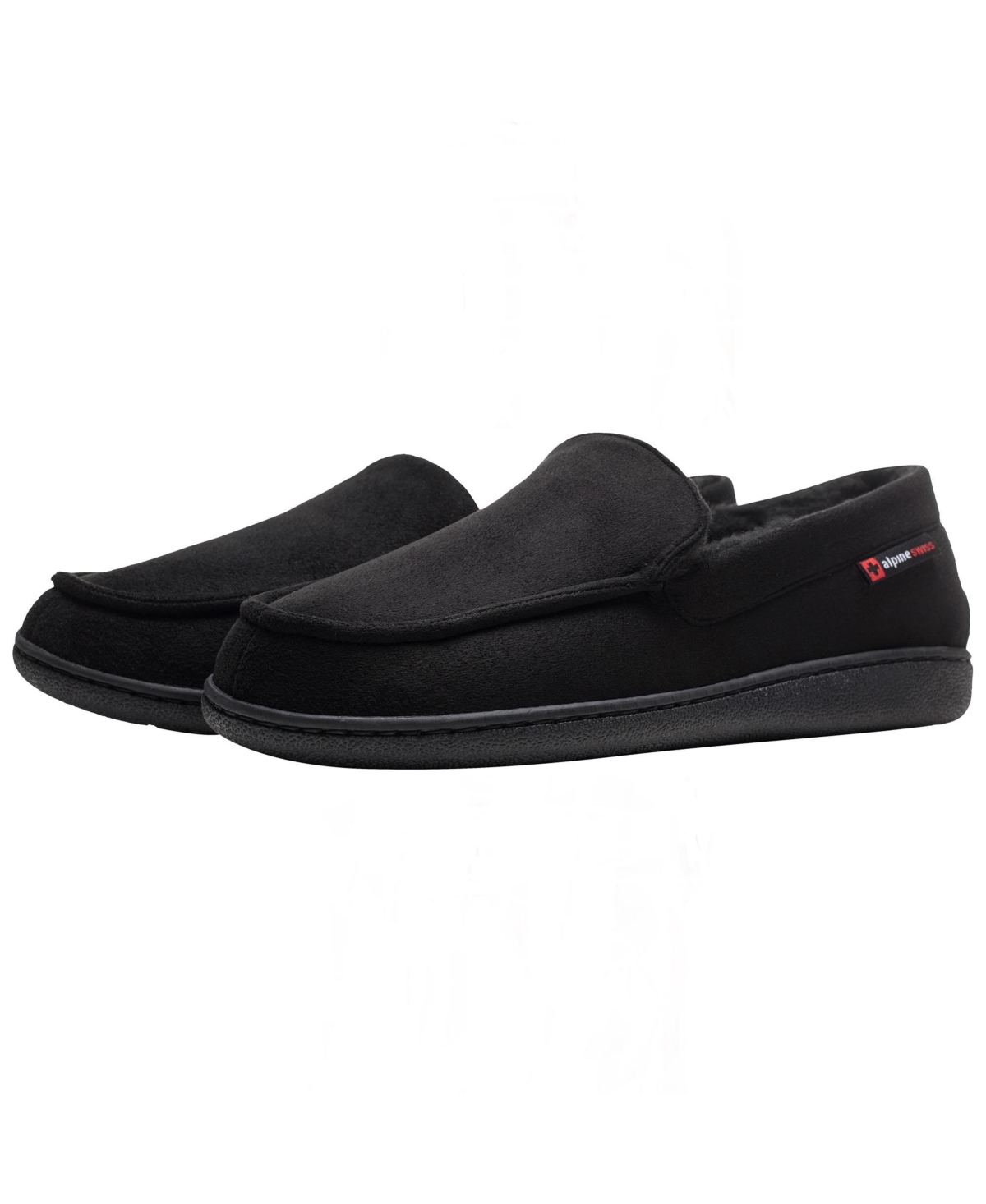 Alpine Swiss Oslo Mens Moccasin Slippers Warm Shearling Comfortable House Shoes