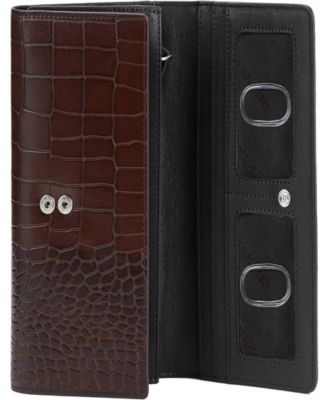 Women's Croco2 RFID Secure Trifold Wallet