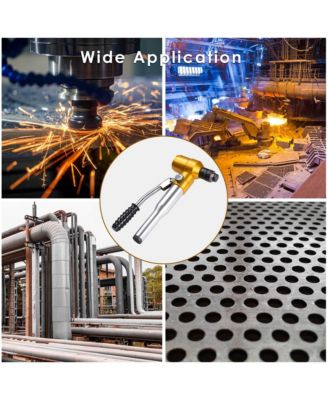 6 Ton Hydraulic Knockout Punch Set 6 Dies (1/2" to 2") Hole Puncher Tool Kit 11-gauge with Rotatable Head