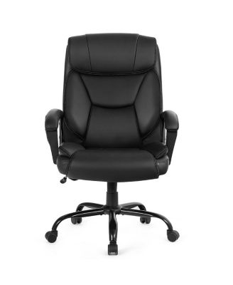 Massage Executive Office Chair with 6 Vibrating Points-Black