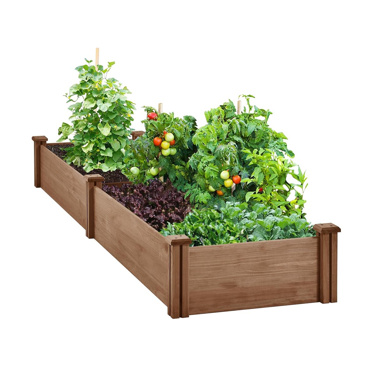 Wooden Raised Garden Bed Planter Box - Dark brown