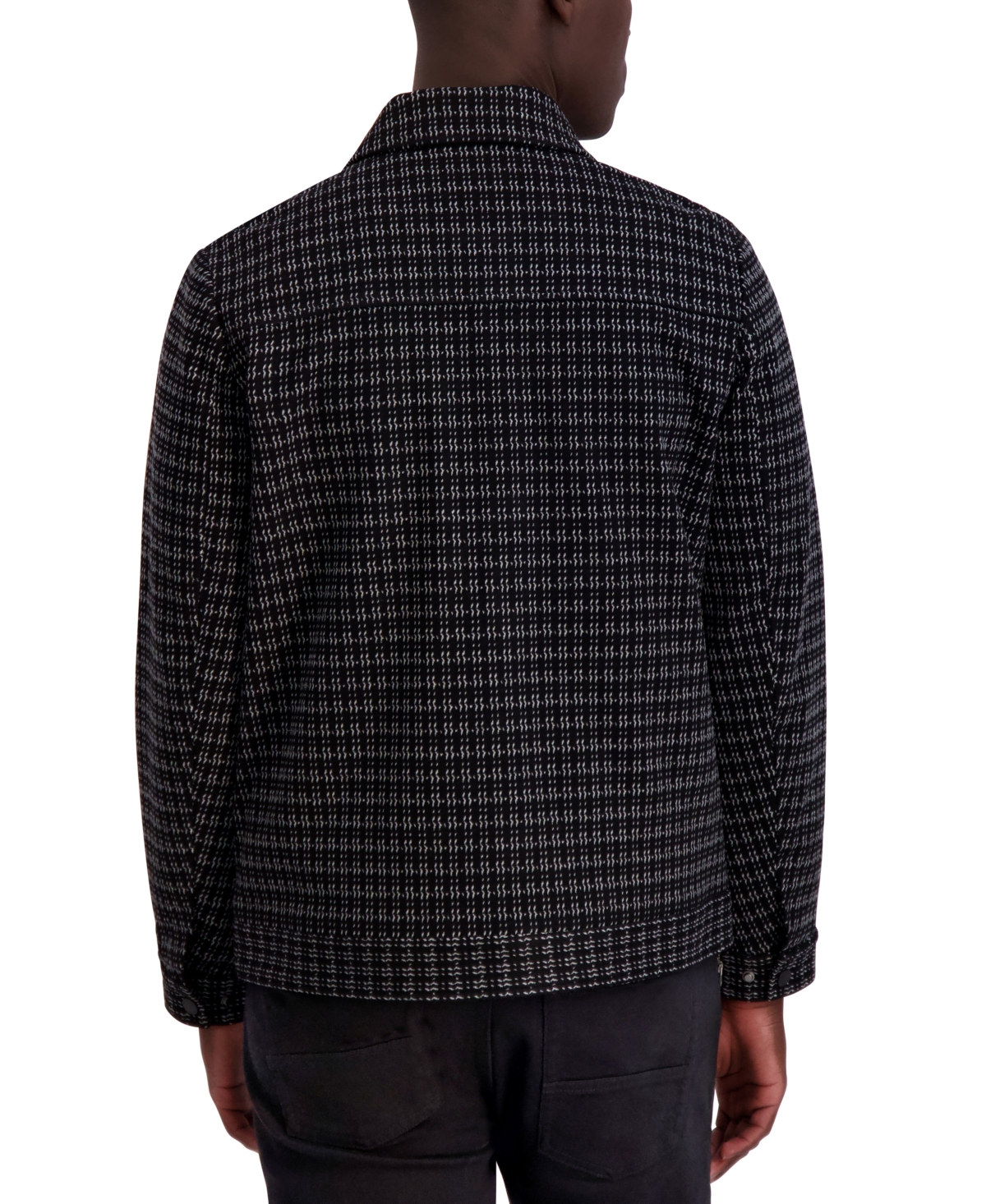 Karl Lagerfeld Paris Men's Textured Shirt Jacket -White