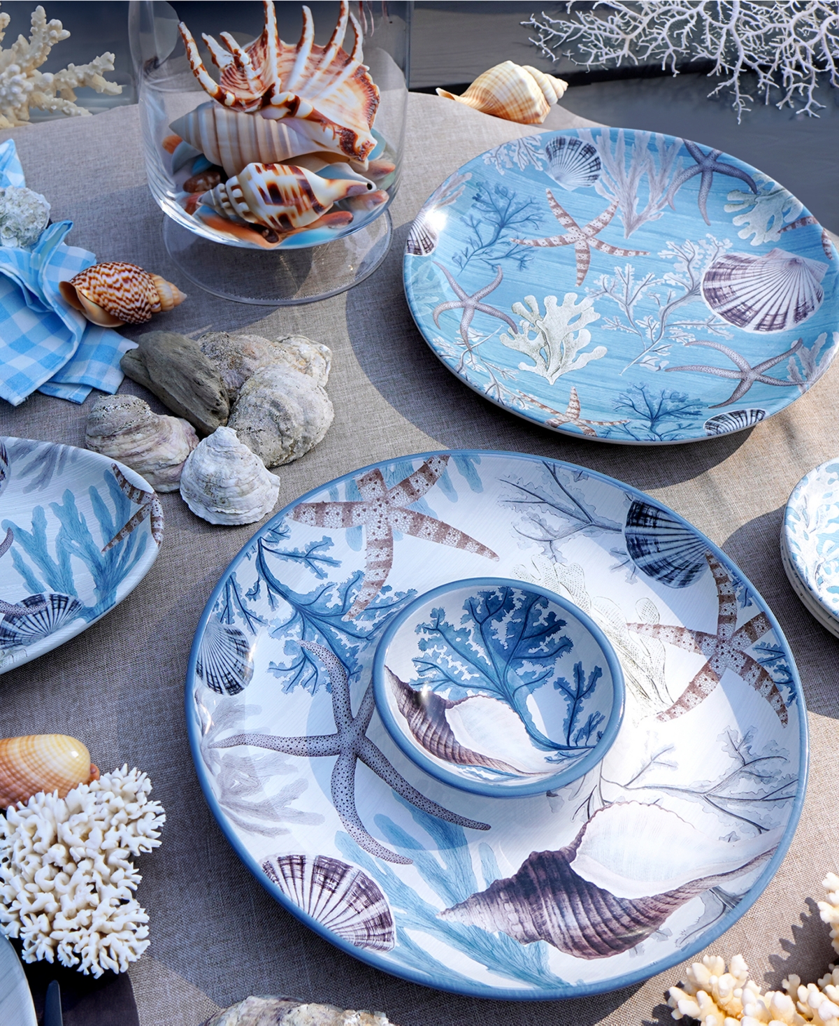 Certified International Beyond the Shore Round Platter