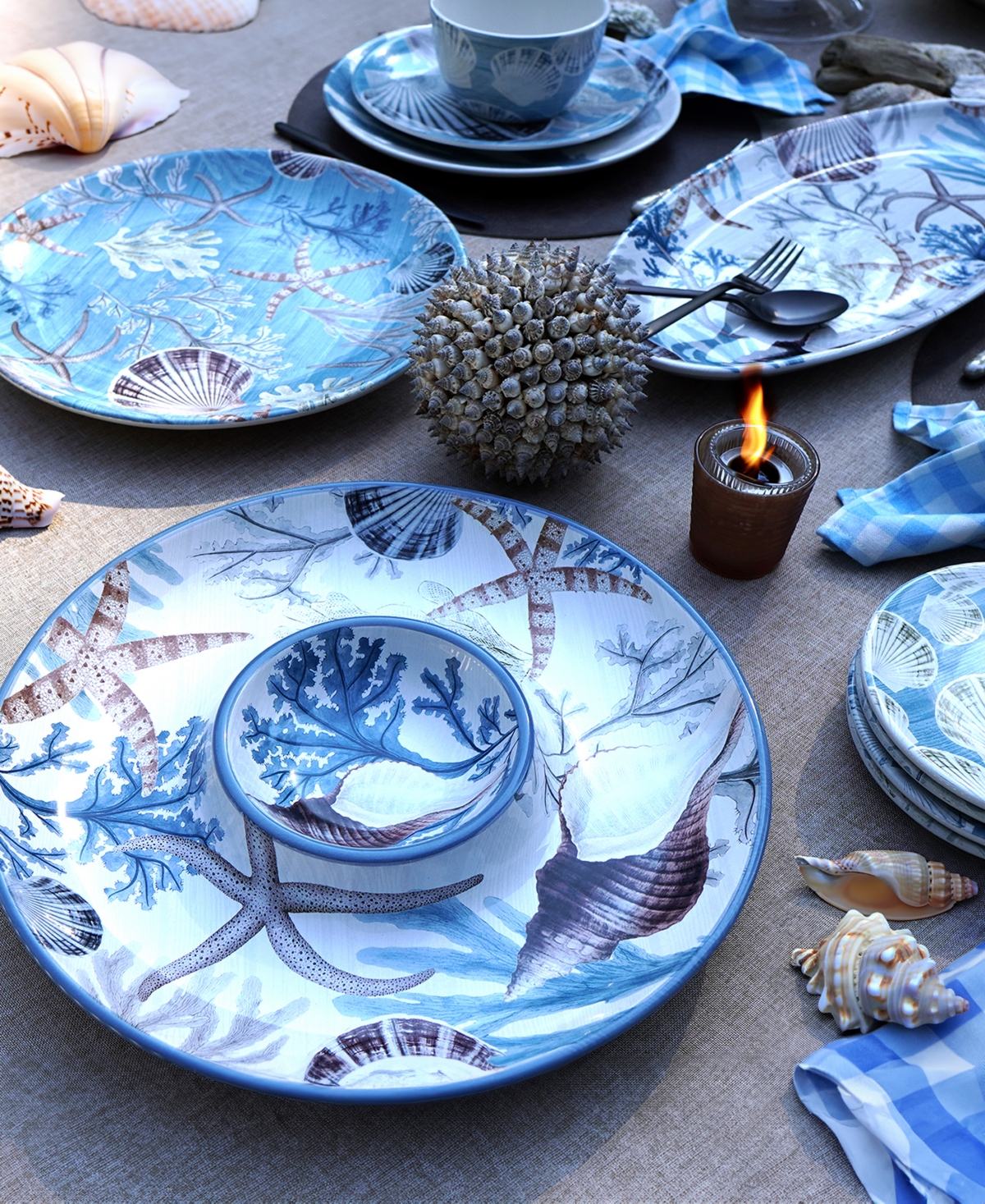 Certified International Beyond the Shore Round Platter