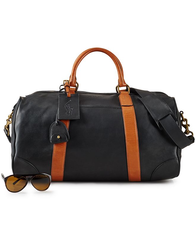 Polo Ralph Lauren Two-Toned Leather Duffel Bag & Reviews - All ...