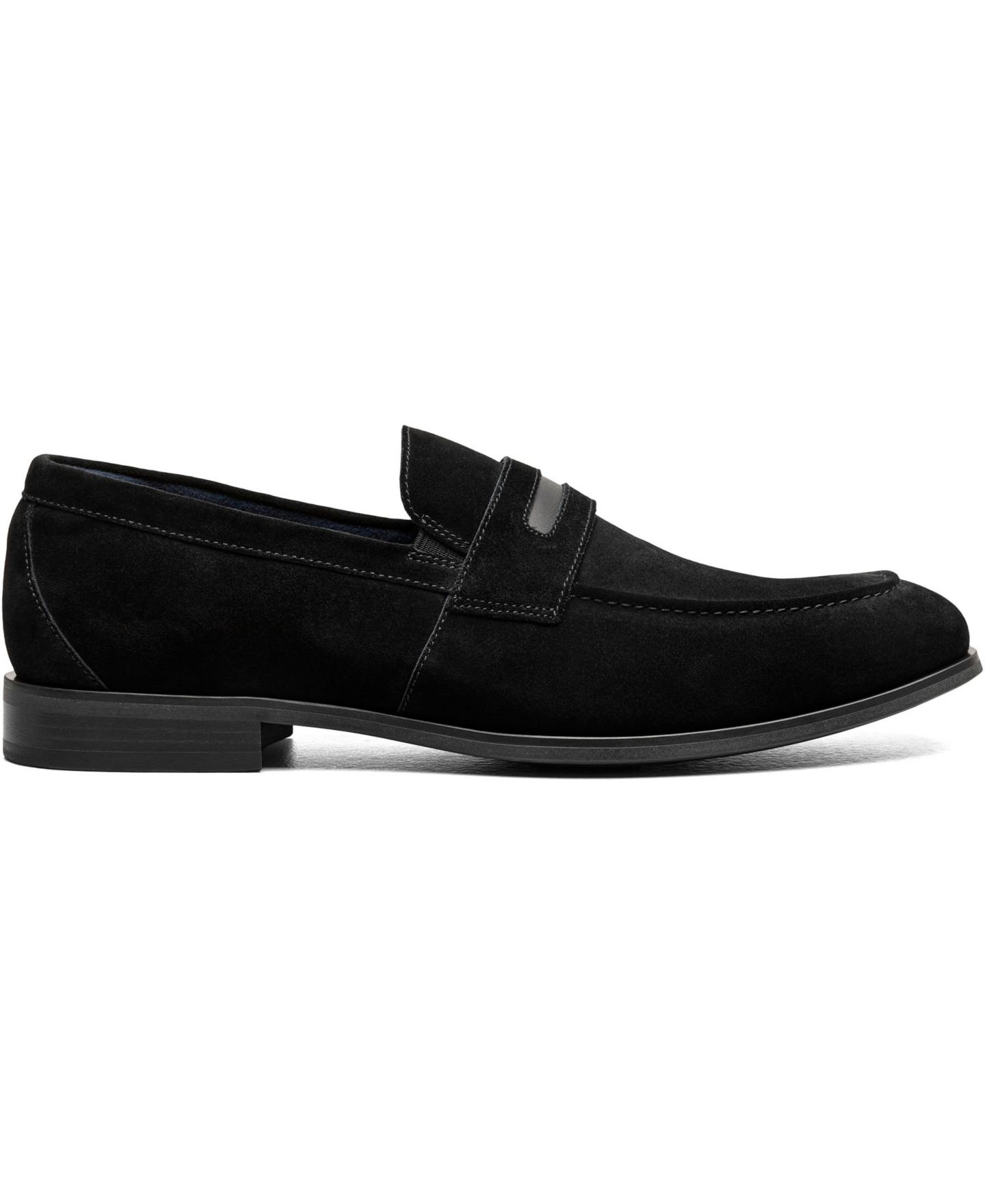 Мужские туфли Stacy Adams Burke Moc Toe Saddle Slip On, цвет: Чёрный замшевый — фото 3