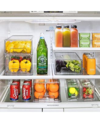 3 Piece (2 Small & 1 Medium) Clear Stackable Pull-Out Drawers - Organization and Storage Containers