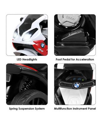 Kids Ride On Motorcycle BMW Licensed 6V Electric 3 Wheels Bicycle w/ Music&Light Red