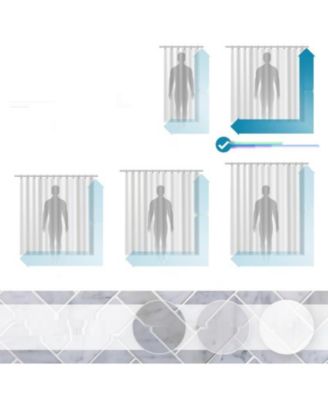 Liba 72" W x 72" H Frosted 8G PEVA Shower Curtain - 2-Pack