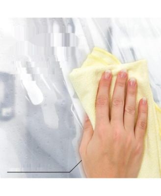 Liba 72" W x 72" H Frosted 8G PEVA Shower Curtain - 2-Pack