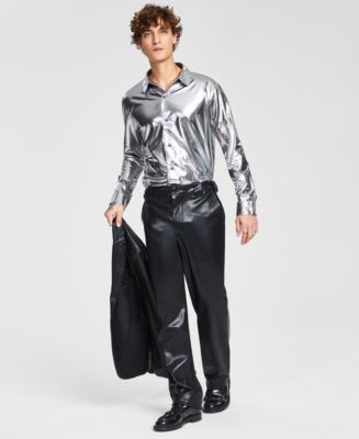 leather midi dress with sleeves Faux Leather Poplin Corset Midi Dress main image 0