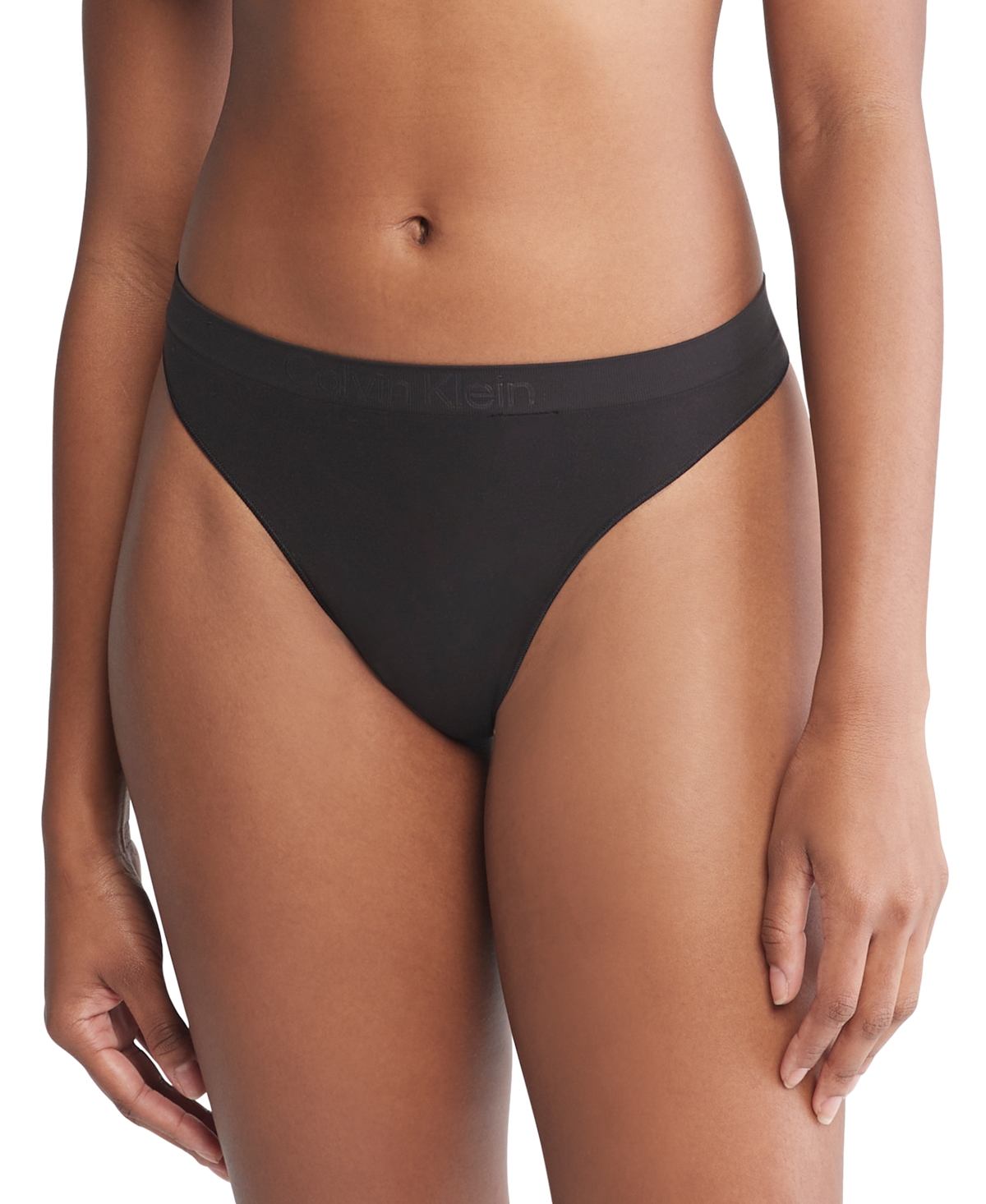 Shop Calvin Klein Women's Bonded Flex Mid-rise Thong 3 Pack Qd5211 In Cedar,black,sparrow