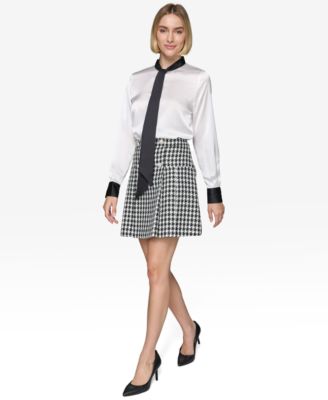 Women's Houndstooth Miniskirt