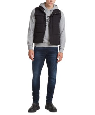 Men's Distressed Originals Regular-Fit Logo Print Fleece Hoodie