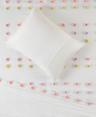 Cora Pompom Clip Jacquard 3-Pc. Comforter Set, Full/Queen