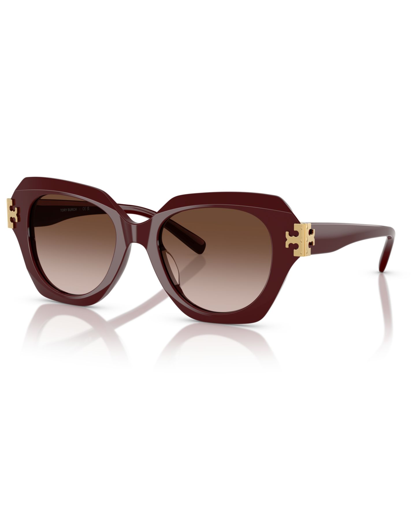 Женские солнцезащитные очки Tory Burch Sunglasses TY7215U, цвет: Ягодный красный — фото 1