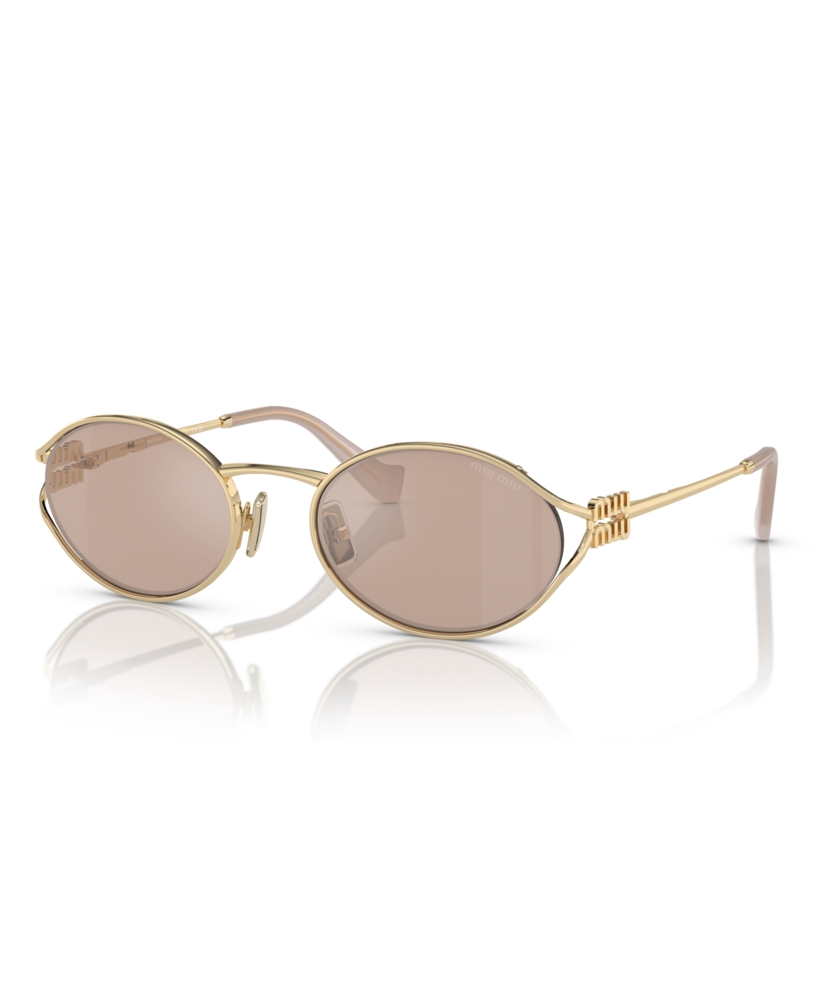 Miu Miu 52ys Sole Sunglasses In Pale Gold