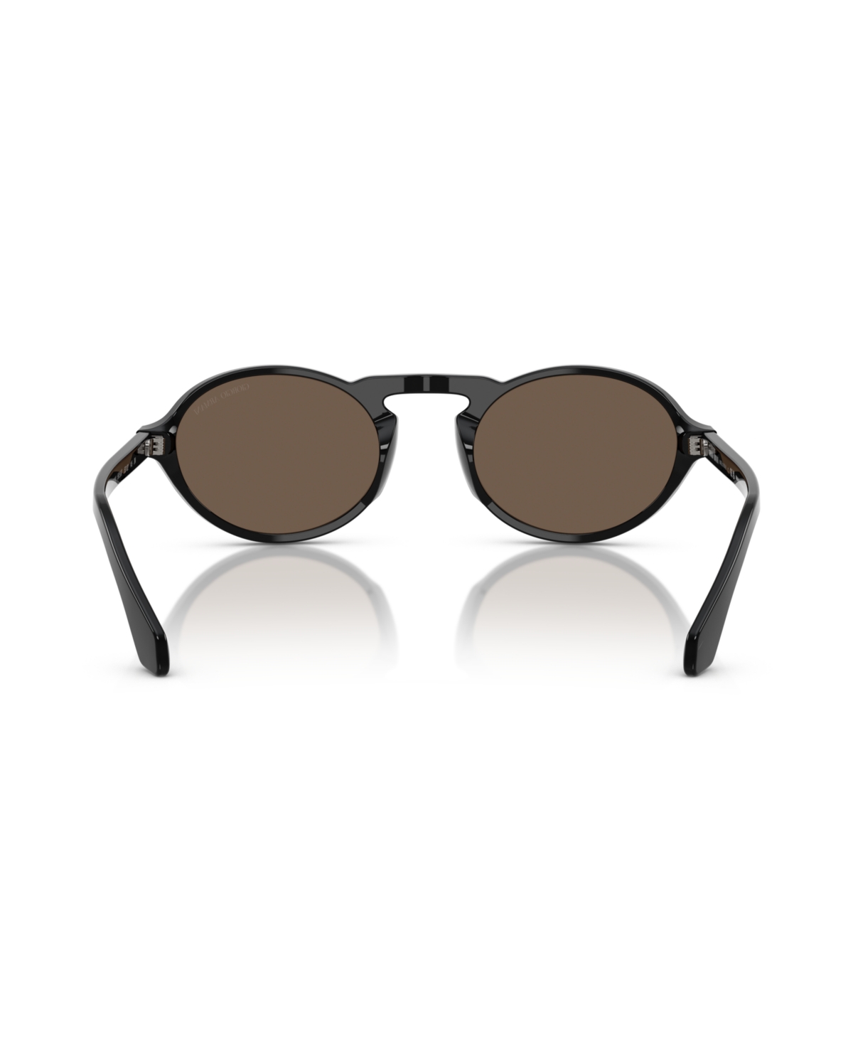 Giorgio Armani Oval Frame Sunglasses In Striped Honey