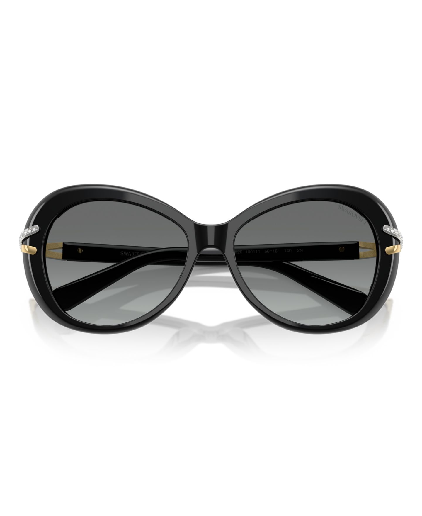 Женские солнцезащитные очки Swarovski Sunglasses, SK6026, цвет: Чёрный — фото 5