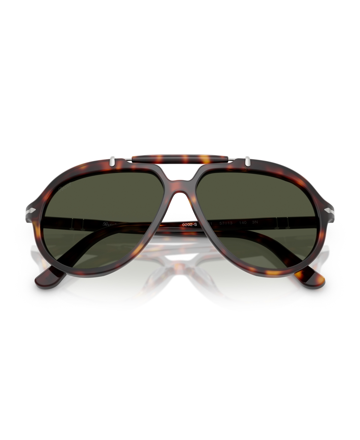 Persol Womens Black Po0202s Pilot-frame Acetate Sunglasses In Havana