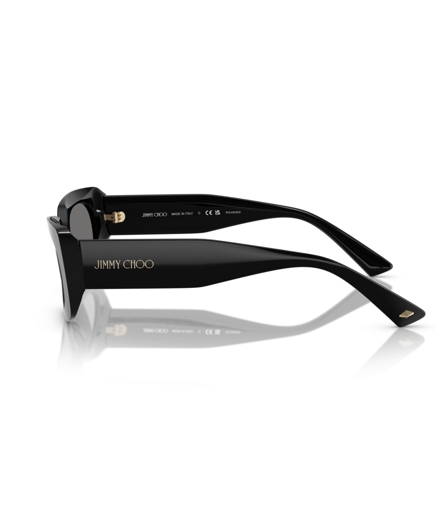 Женские солнцезащитные очки Jimmy Choo Polarized Sunglasses JC5029U, цвет: Чёрный — фото 3