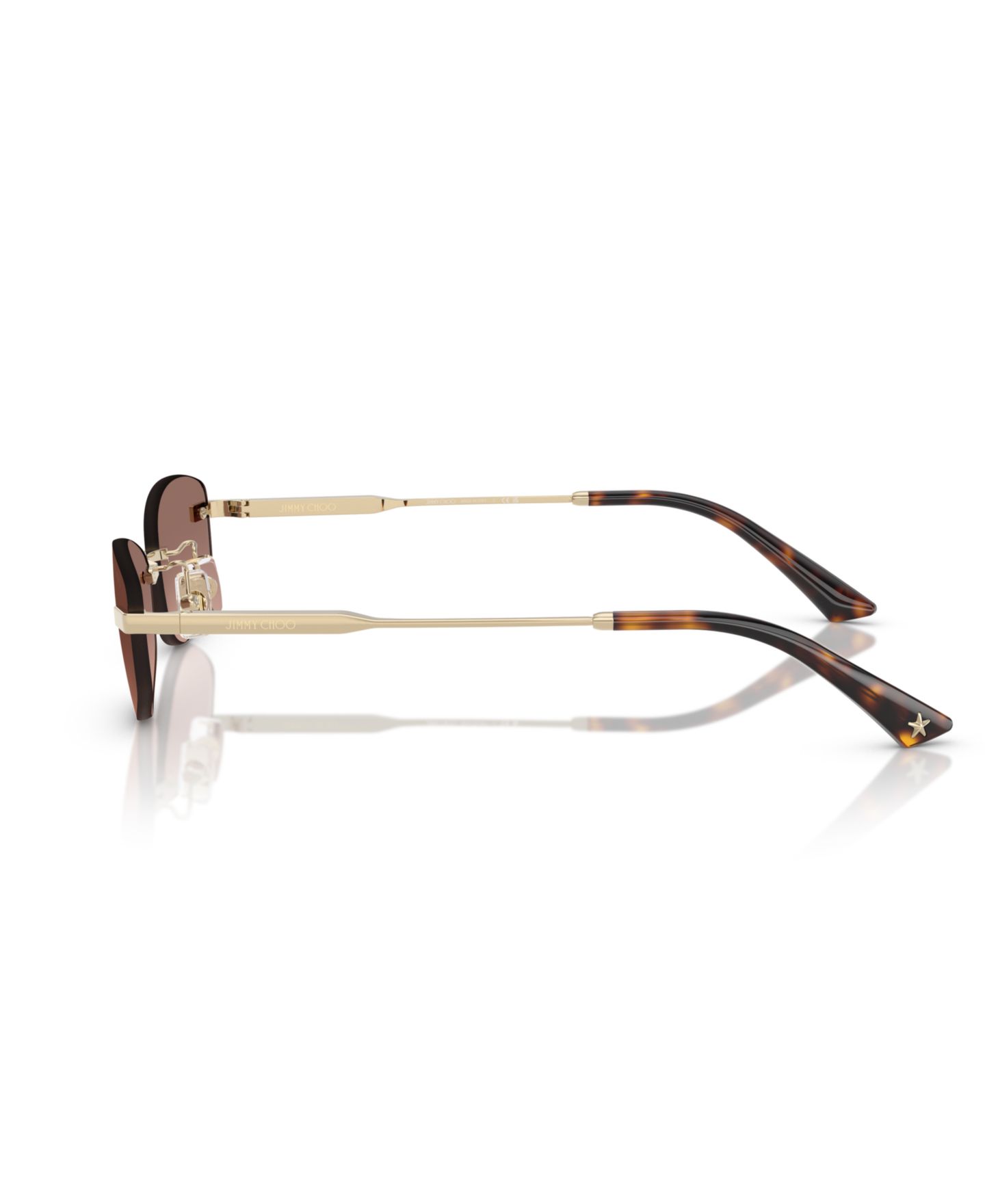 Женские солнцезащитные очки Jimmy Choo Sunglasses JC4013D, цвет: Розовый золотой — фото 3