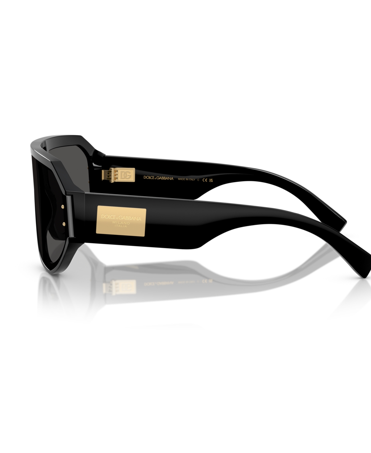Dolce & Gabbana Dg Logo Plaque Sunglasses In Black