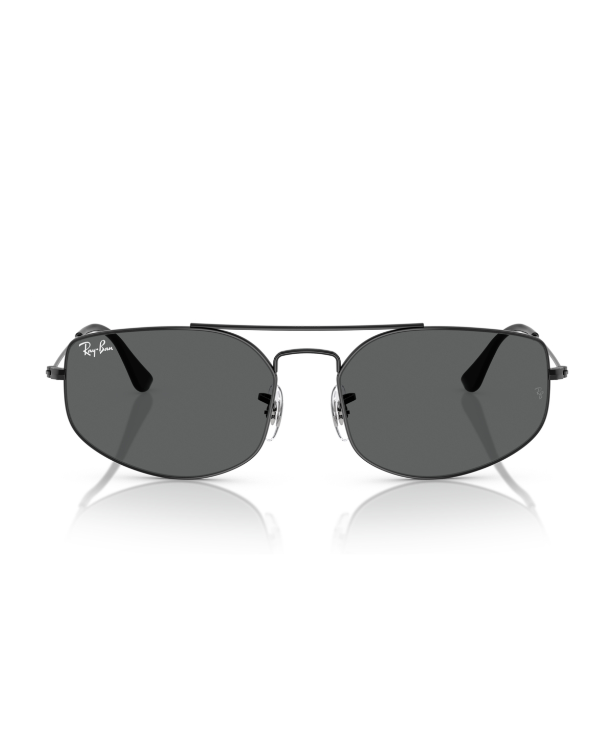 Ray Ban Unisex Oval Explorer 5 Sunglasses, Rb3845 In Black