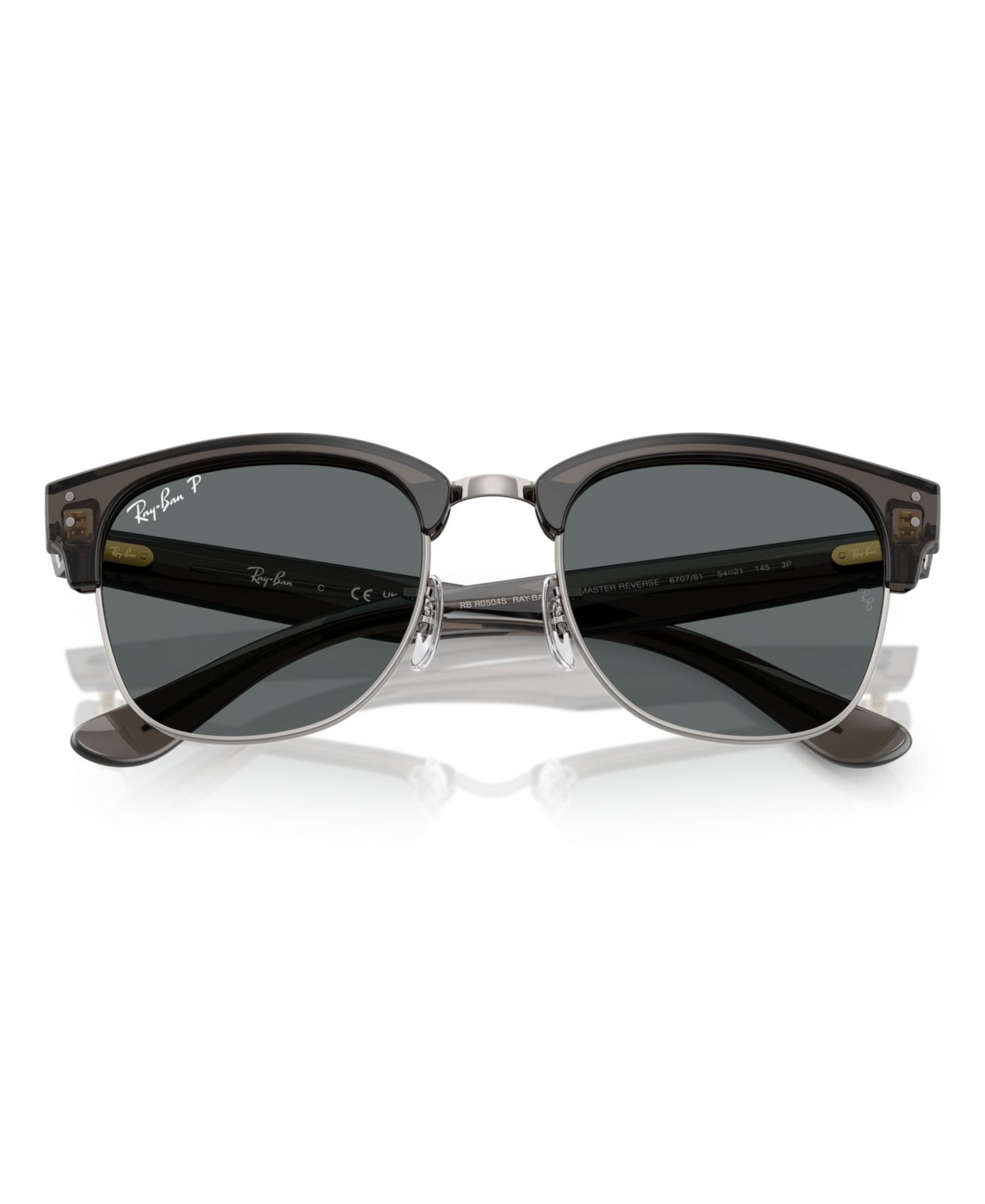 Unisex Clubmaster Reverse Polarized Sunglasses, RBR0504S