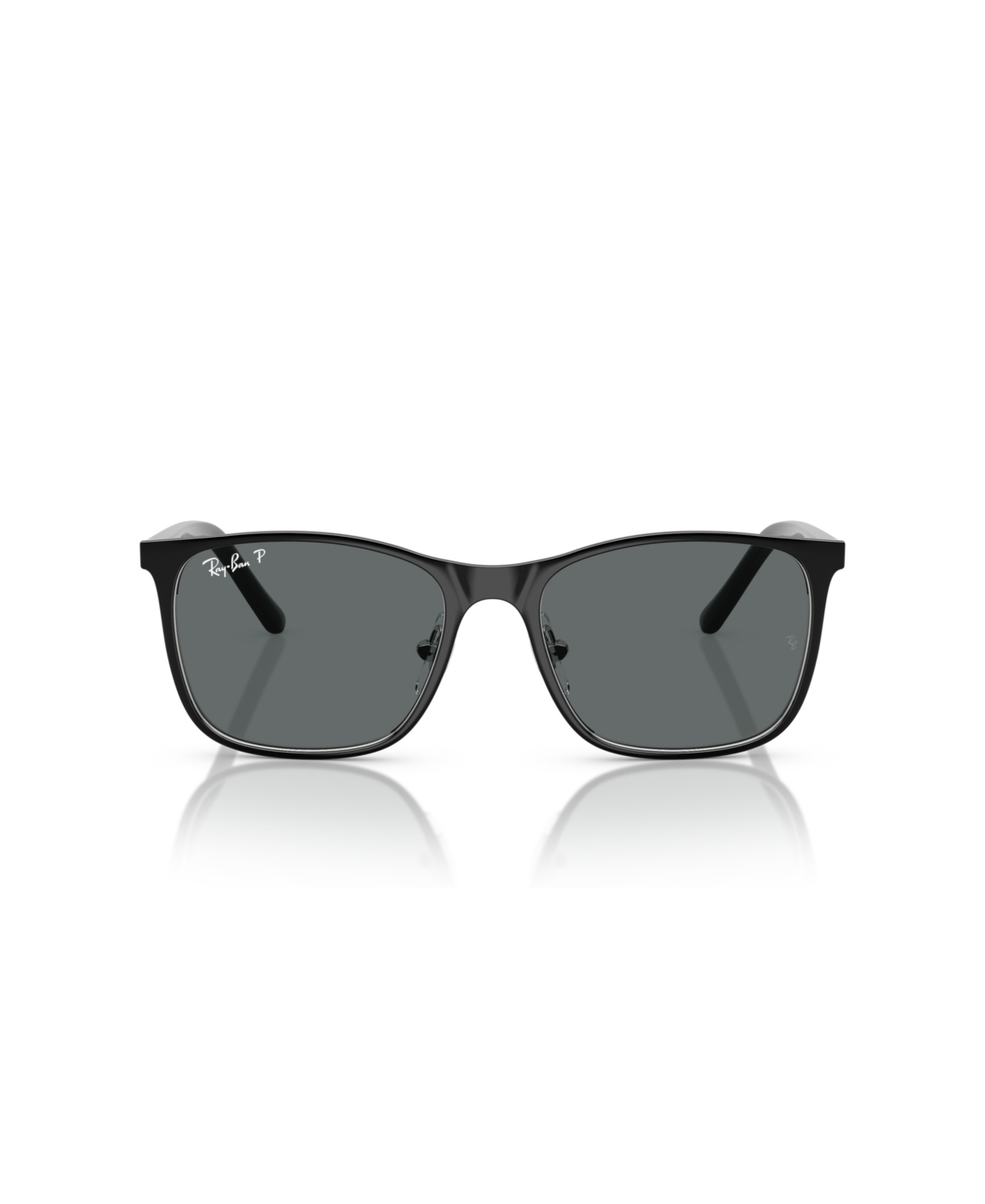 Ray-ban Jr Polarized Sunglasses, Rb9551s Kids Rb9551s In Black On Silver