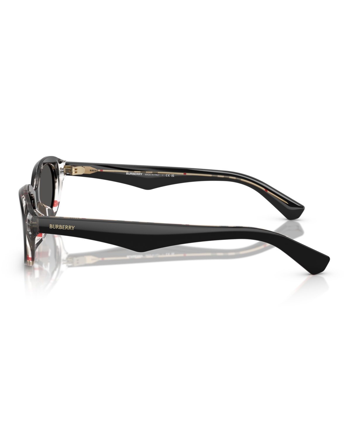 Burberry Be4447d Oval Sunglasses In Black Check