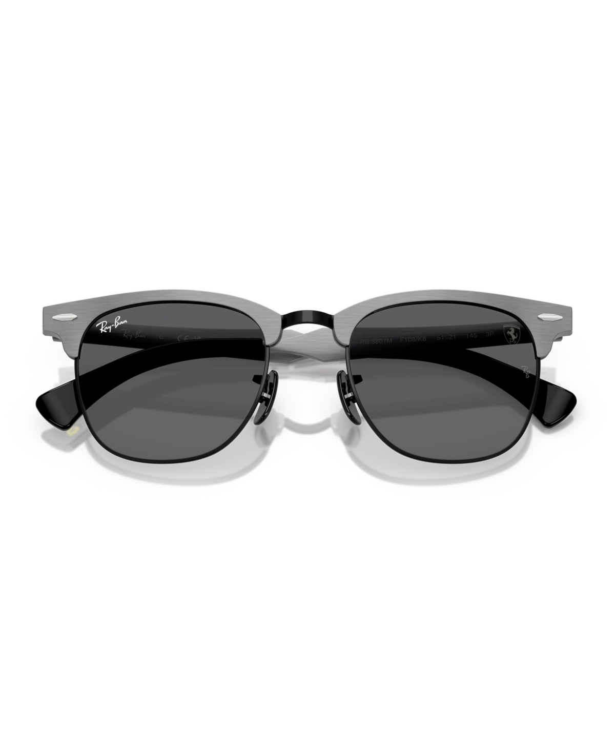 Ray Ban Unisex Polarized Sunglasses, Rb3807m In Brushed Gray On Black
