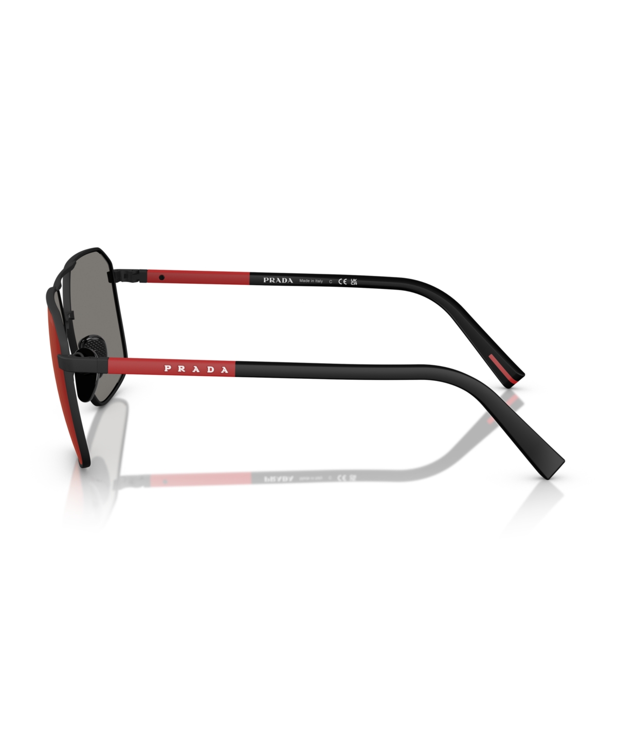 Prada Men's Sunglasses Ps A50s In Black Rubber