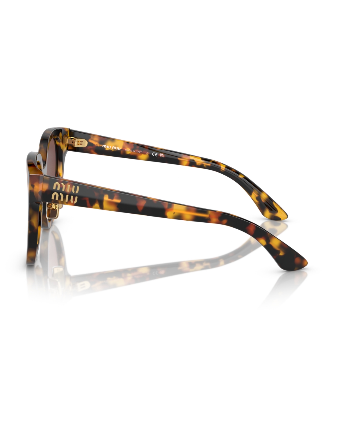 Miu Miu Womens Brown Mu 01zs Square-frame Acetate Sunglasses In Honey Havana