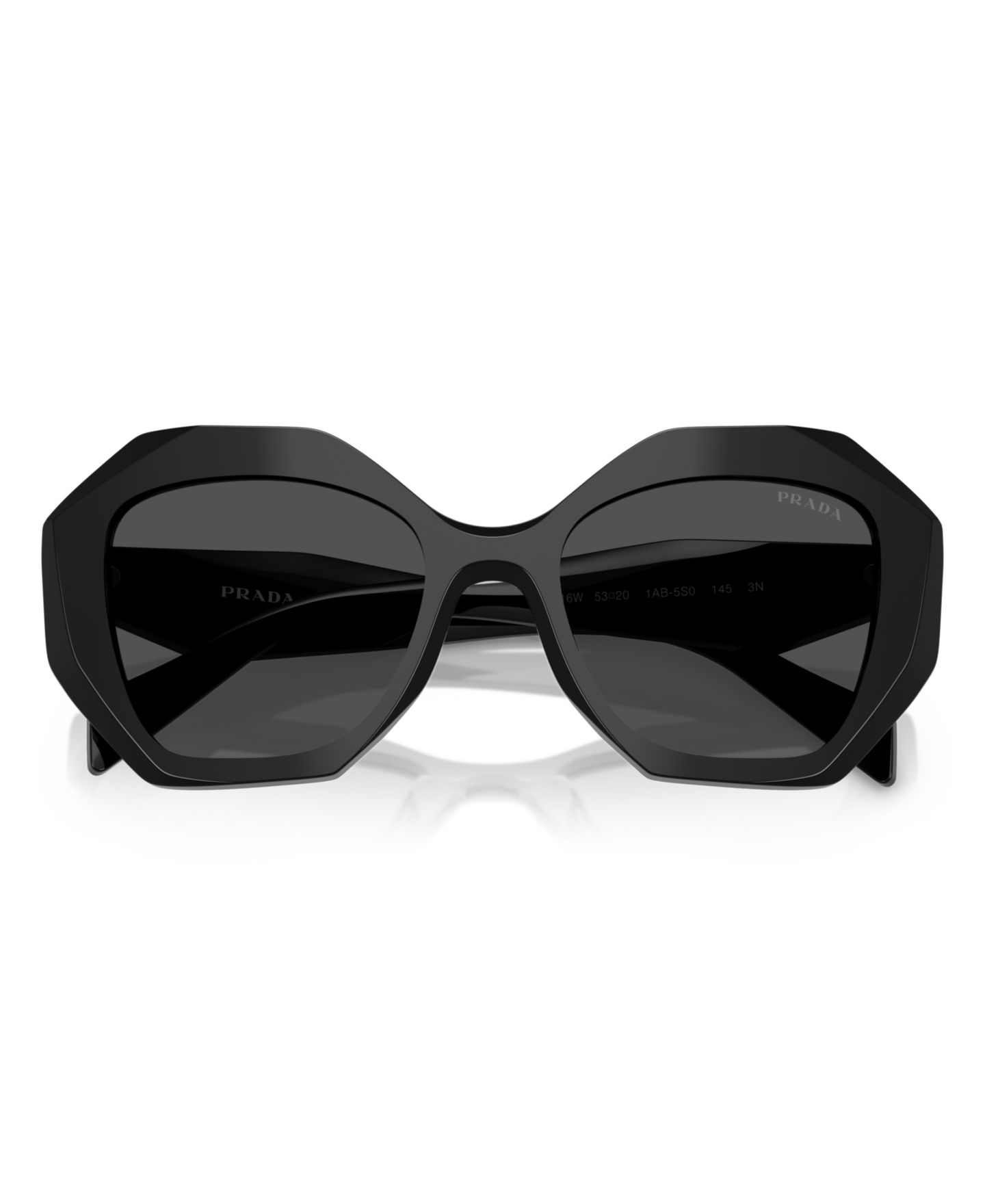 Женские солнцезащитные очки PRADA Symbole Irregular Sunglasses, PR 16WS, цвет: Чёрный — фото 5