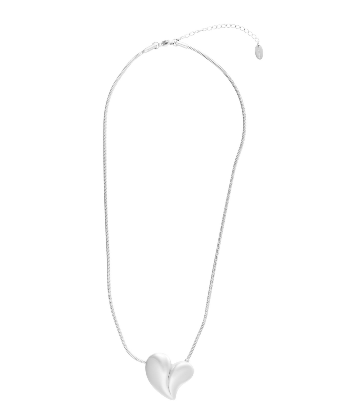 Adornia Gold Tarnish Resistant Adjustable Oversized Puffy Heart Necklace