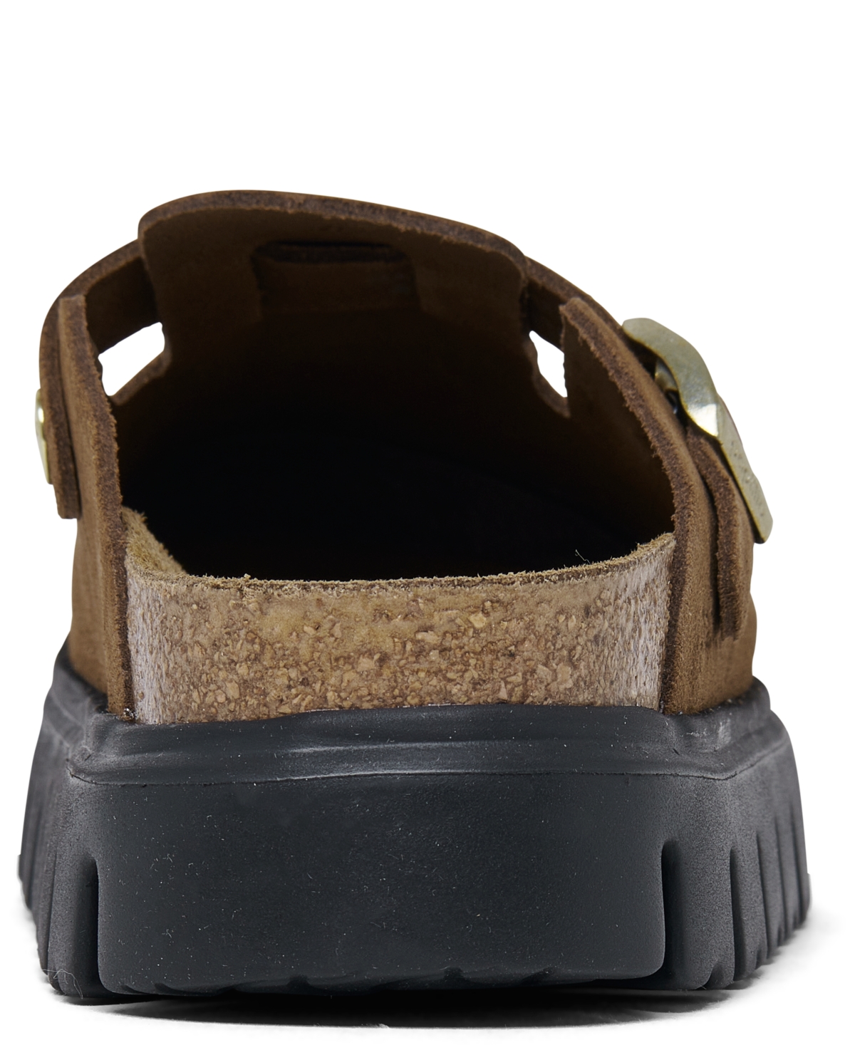 Birkenstock Women's Boston Chunky Suede Leather Platform Sandals from Finish Line -Black