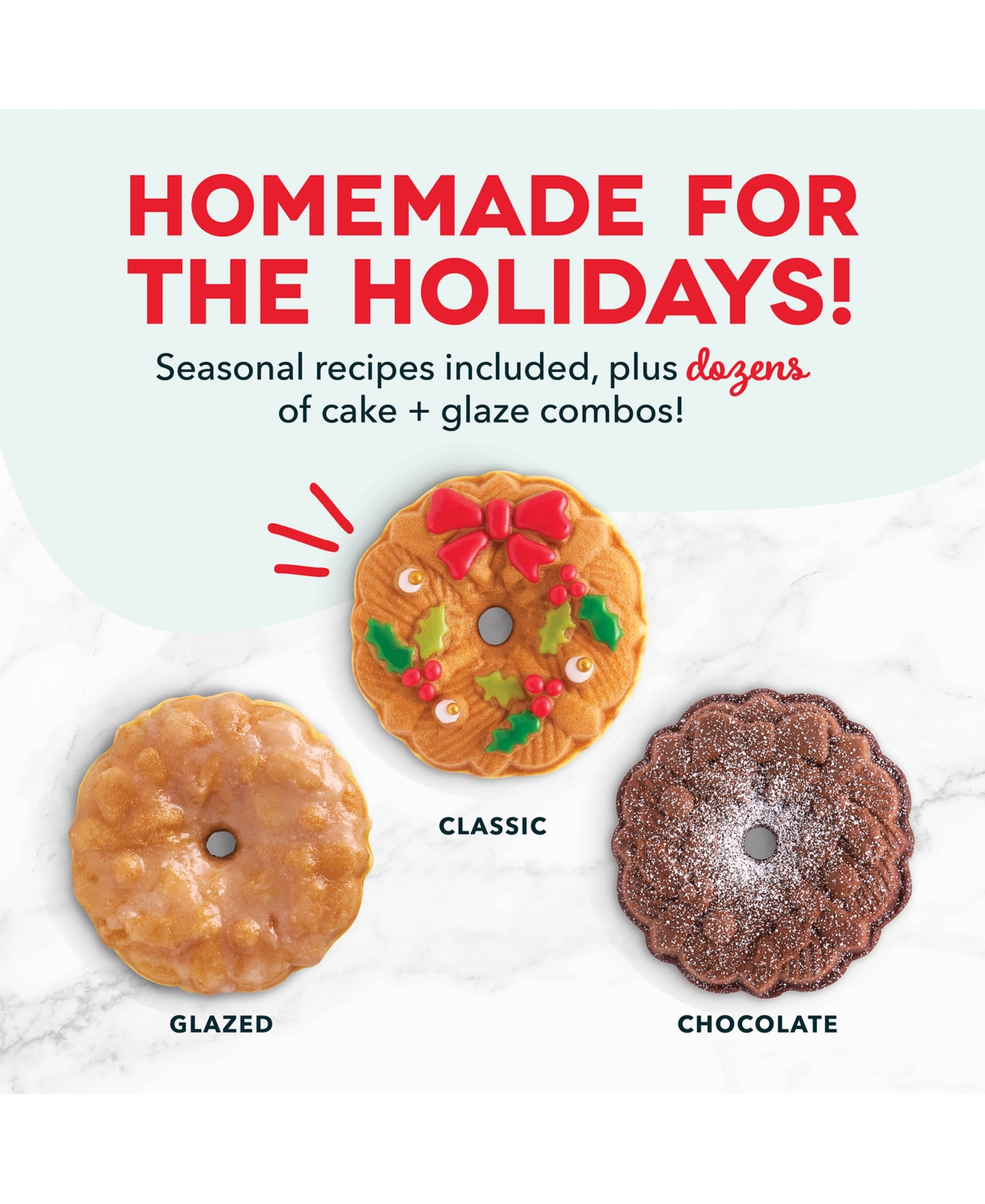 Dash Mini Wreath Bundt Cake Maker In Green