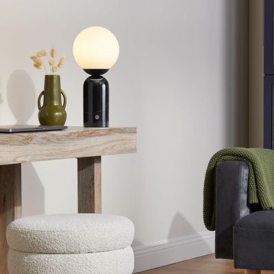 Mila Tall 15" Dimmable LED Table Lamp with Marble Base