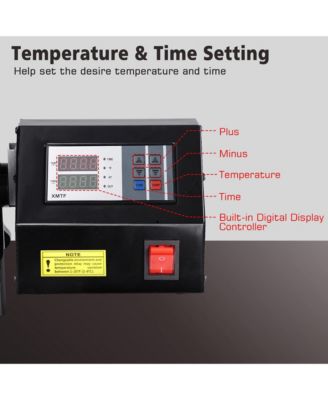 5 1/2" x 3" Digital Hat Cap Heat Press Machine Sublimation Transfer Steel Frame Swing Away