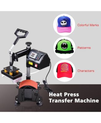 5 1/2" x 3" Digital Hat Cap Heat Press Machine Sublimation Transfer Steel Frame Swing Away