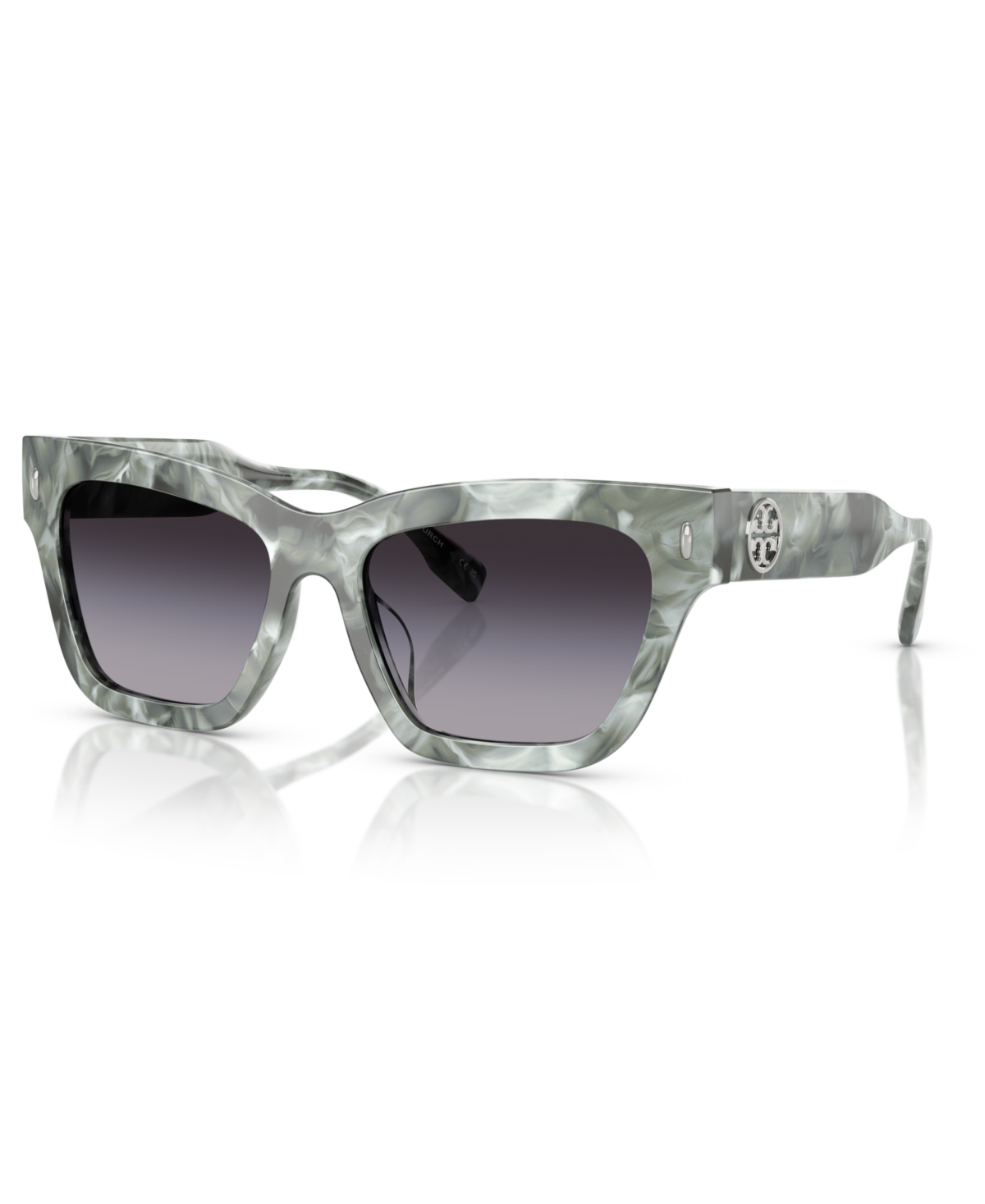 Tory Burch Woman Sunglass Ty7208u In Black Marble