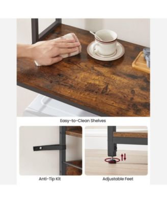 Hutch Bakers Rack with Power Outlet