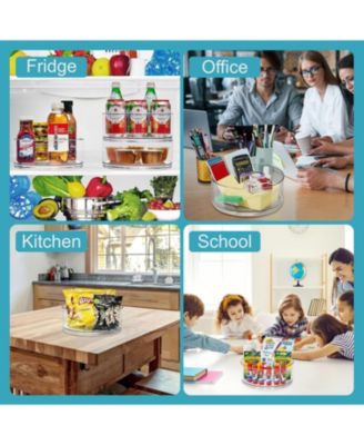 Clear Acrylic Lazy Susan Organizer 3 Pack - for Fridge, Pantry, Cabinet, Table, Makeup, Set